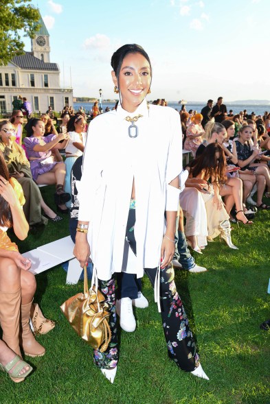 Tayshia Adams attends the Cynthia Rowley show during NYFW 2022.