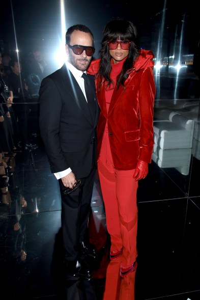 Tom Ford and Ciara attend the Tom Ford show during NYFW 2022.