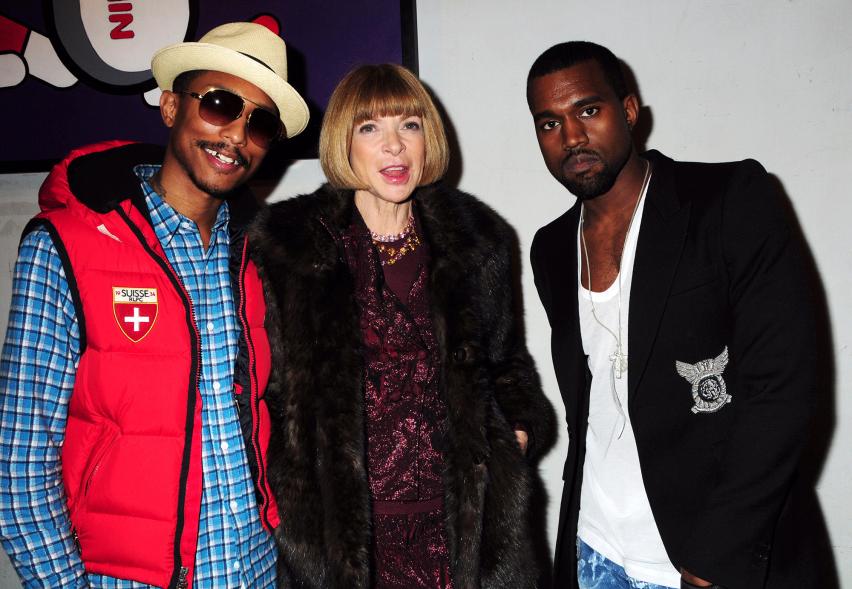 Pharrell Williams, Anna Wintour and Kanye West