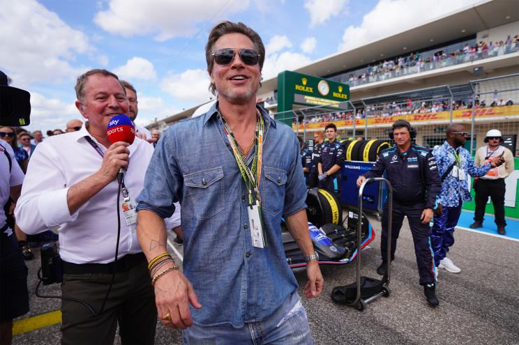 Brad Pitt at the US Grand Prix