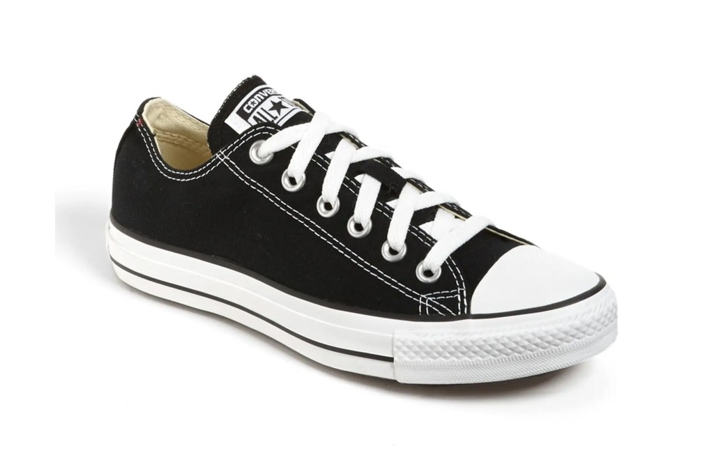 A black Converse sneaker