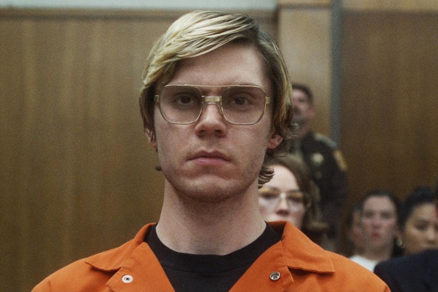 Evan Peters as Jeffrey Dahmer.