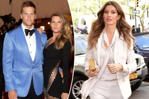 Gisele Bündchen and Tom BRady spit with Gisele Bündchen.