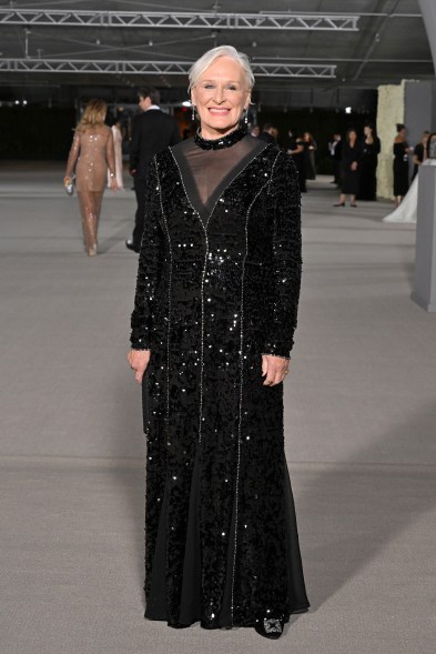 Glenn Close wears Erdem at the Academy Museum Gala 2022.