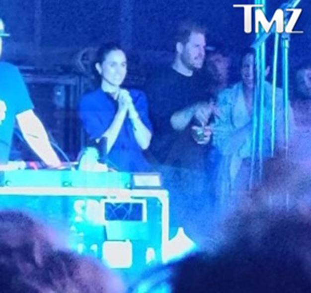 Meghan Markle and Prince Harry at the Jack Johnson Concert.