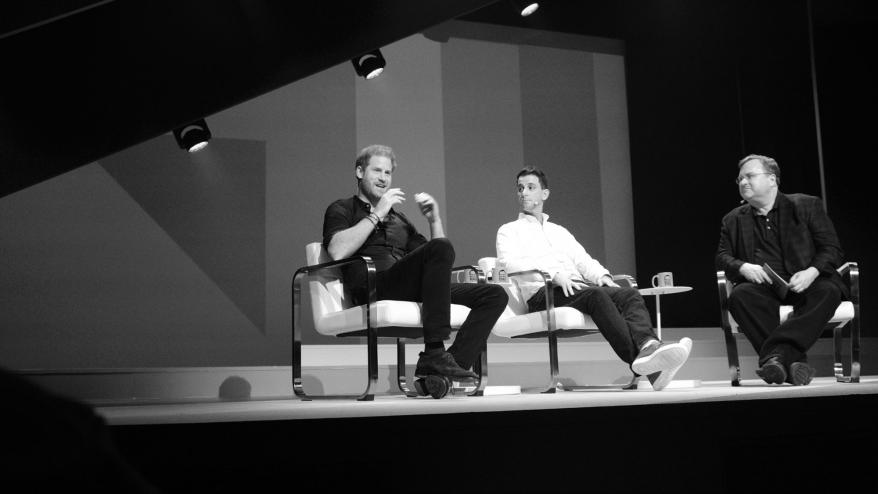 Prince Harry and Alexi Robichaux at the Masters of Scale Summit.