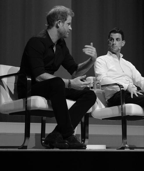 Prince Harry and Alexi Robichaux at the Masters of Scale Summit.