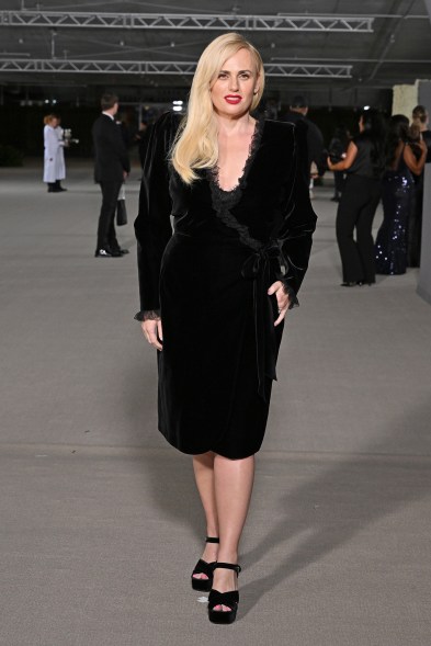 Rebel Wilson wears Saint Laurent at the Academy Museum Gala 2022.