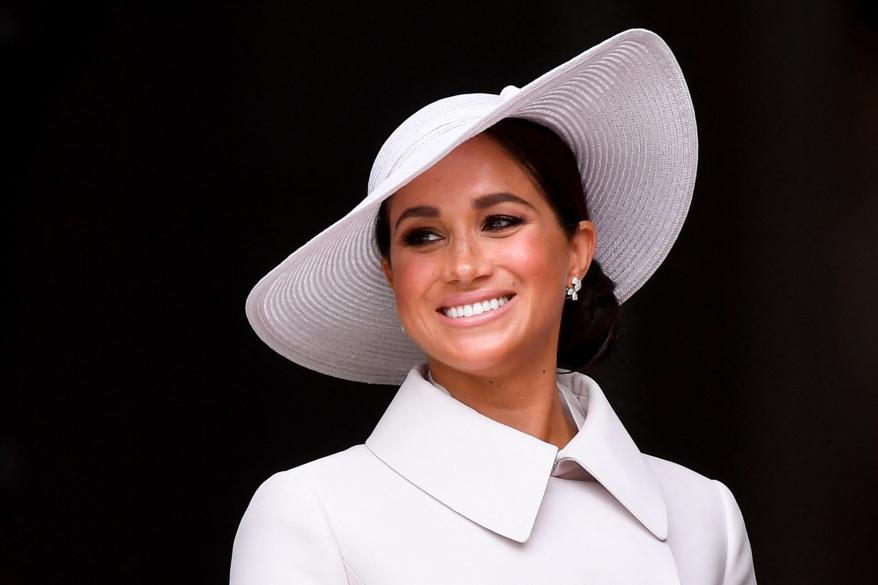 Meghan Markle in a white hat