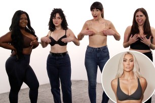 Several women modeling bras