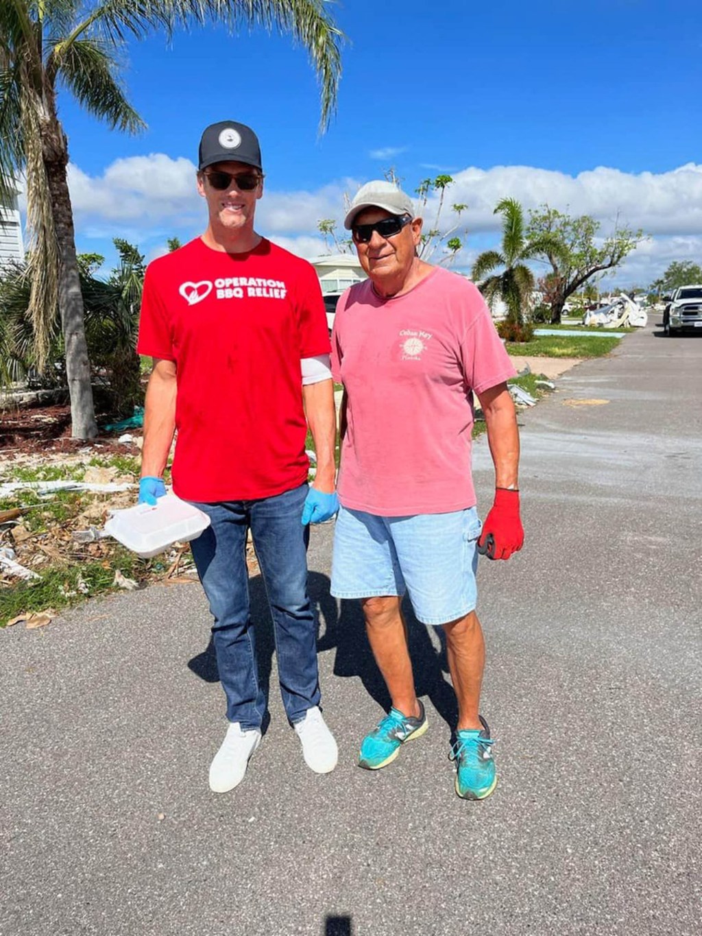 Tom Brady at a Florida food bank