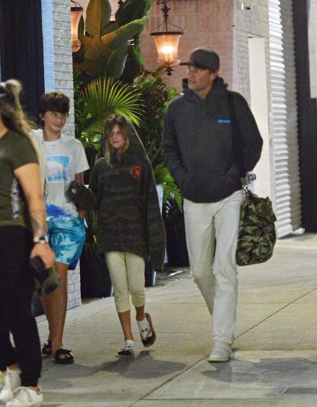 Tom Brady with kids Vivian and Benjamin