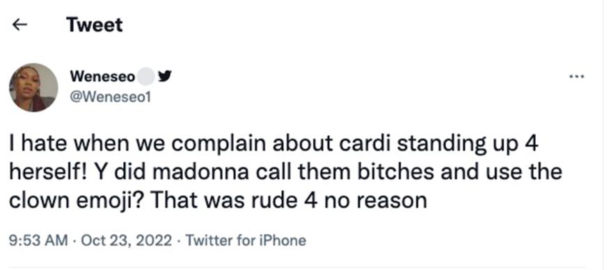 Cardi B tweets