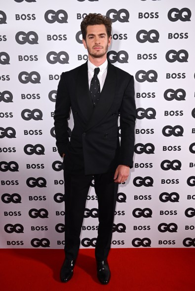 Andrew Garfield wears Ralph Lauren at the GQ Men of the Year Awards 2022.