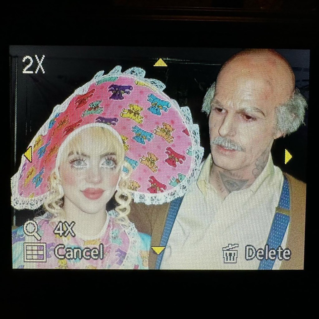 Billie Eilish and Jesse Rutherford dressed as a baby and an elderly man, respectively, on Halloween.