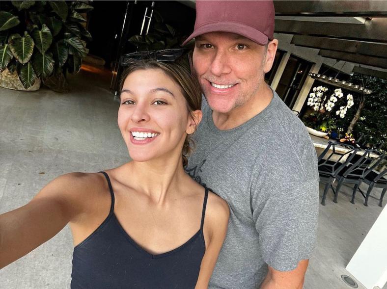 A selfie of Dane Cook and Kelsi Taylor.