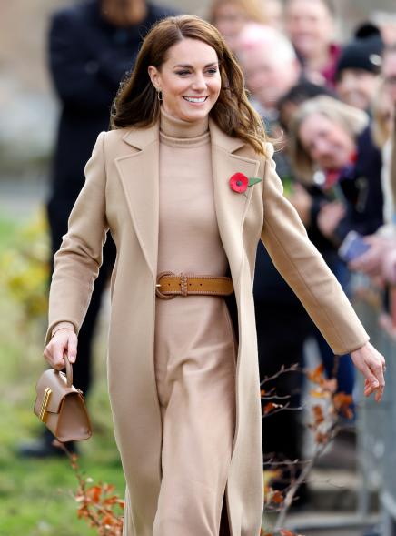 Kate Middleton in a beige outfit