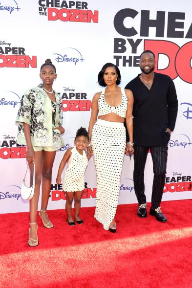 Dwyane Wade, Gabrielle Union and daughters Zaya and Kaavia