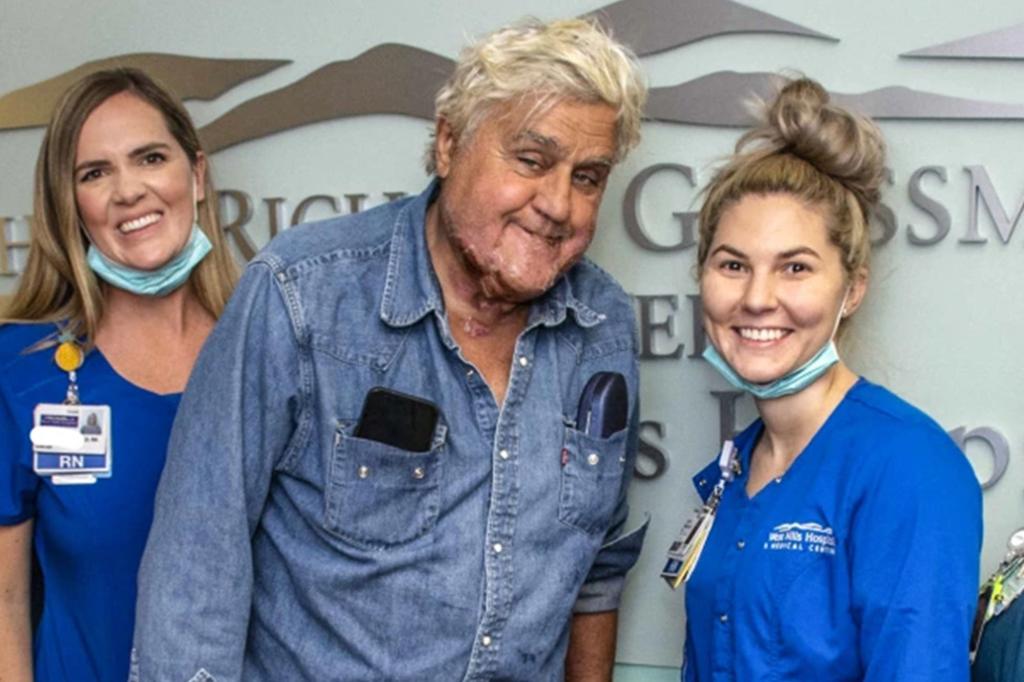 jay leno released from burn unit hospital