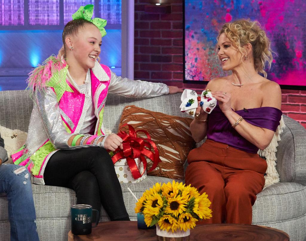 JoJo Siwa and Candace Cameron Bure talking to each other