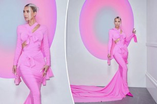 kim kardashian in pink gown