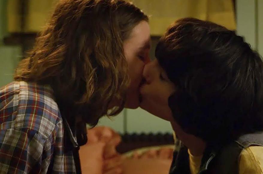 Millie Bobby Brown and Finn Wolfhard in "Stranger Things.