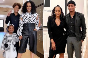 Tia Mowry, Córy Hardict and their two kids.