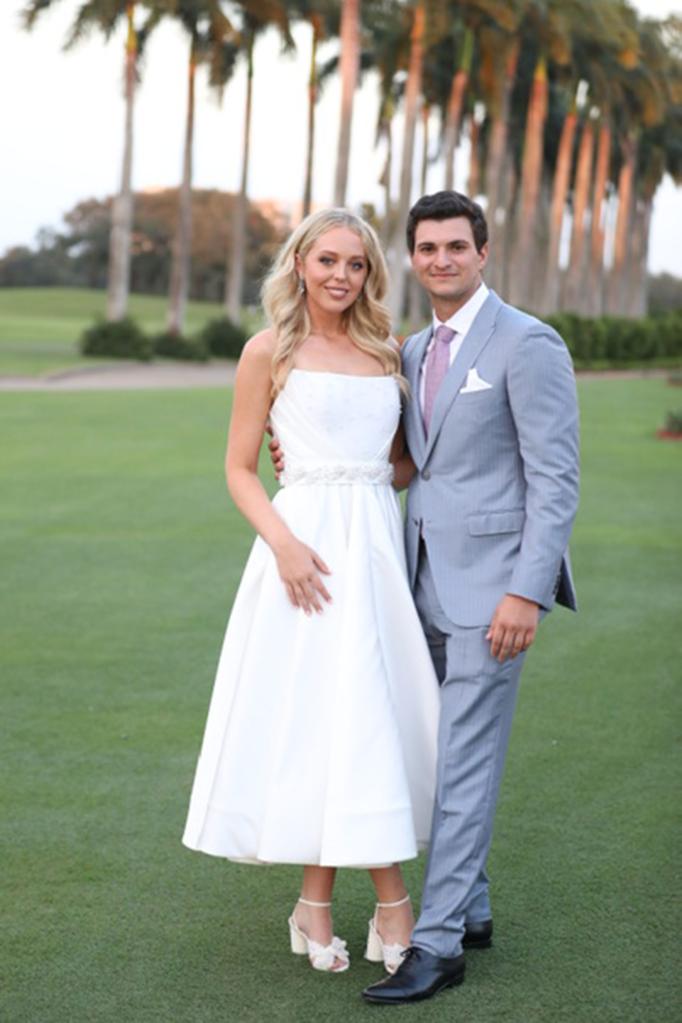 Tiffany Trump and Michael Boulos during their rehearsal dinner.