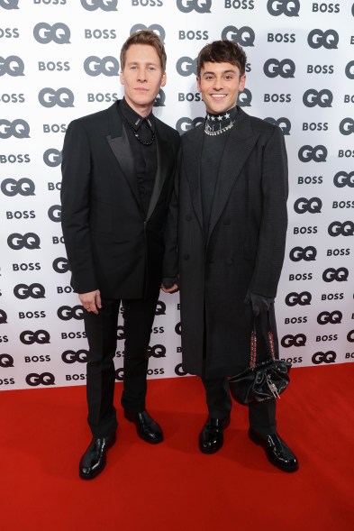 Tom Daley and Dustin Lance Black attend the GQ Men of the Year Awards 2022.