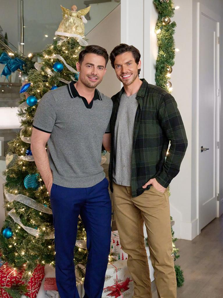 Jonathan Bennett and George Krissa in "The Holiday Sitter."