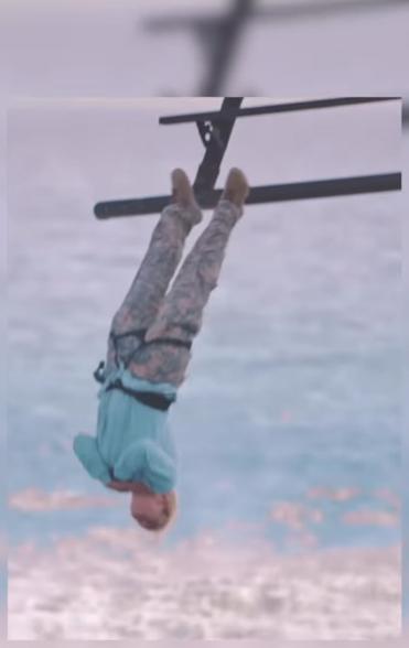 Jamie Lynn Spears jumping out of a helicopter