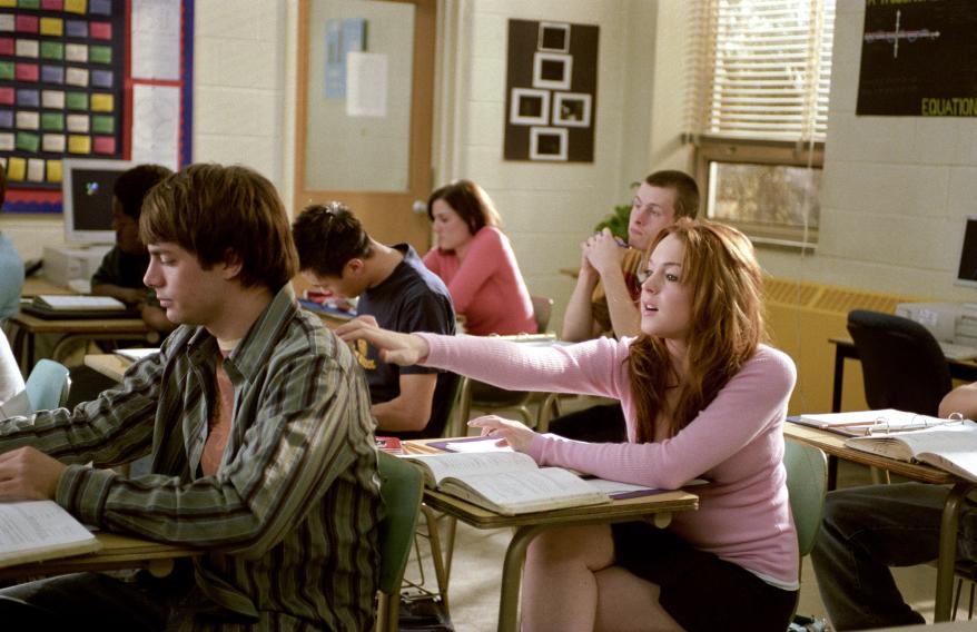 Jonathan Bennett and Lindsay Lohan in "Mean Girls."