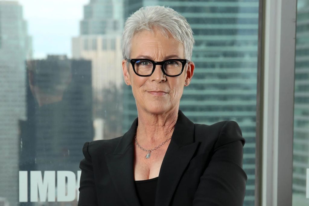 Jamie Lee Curtis in black