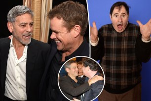 George Clooney, Matt Damon and Richard Kind