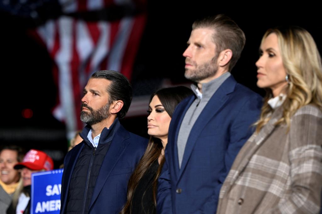 Kim Guilfoyle, Don Jr. Eric Trump, Lara Trump