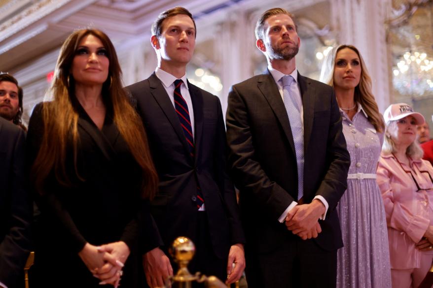 Donald Trump Jr's girlfriend Kimberly Guilfoyle, his son-in-law Jared Kushner, his son Eric and Eric's wife Lara