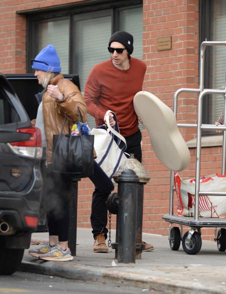 Adam Driver and pregnant Joanna Tucker