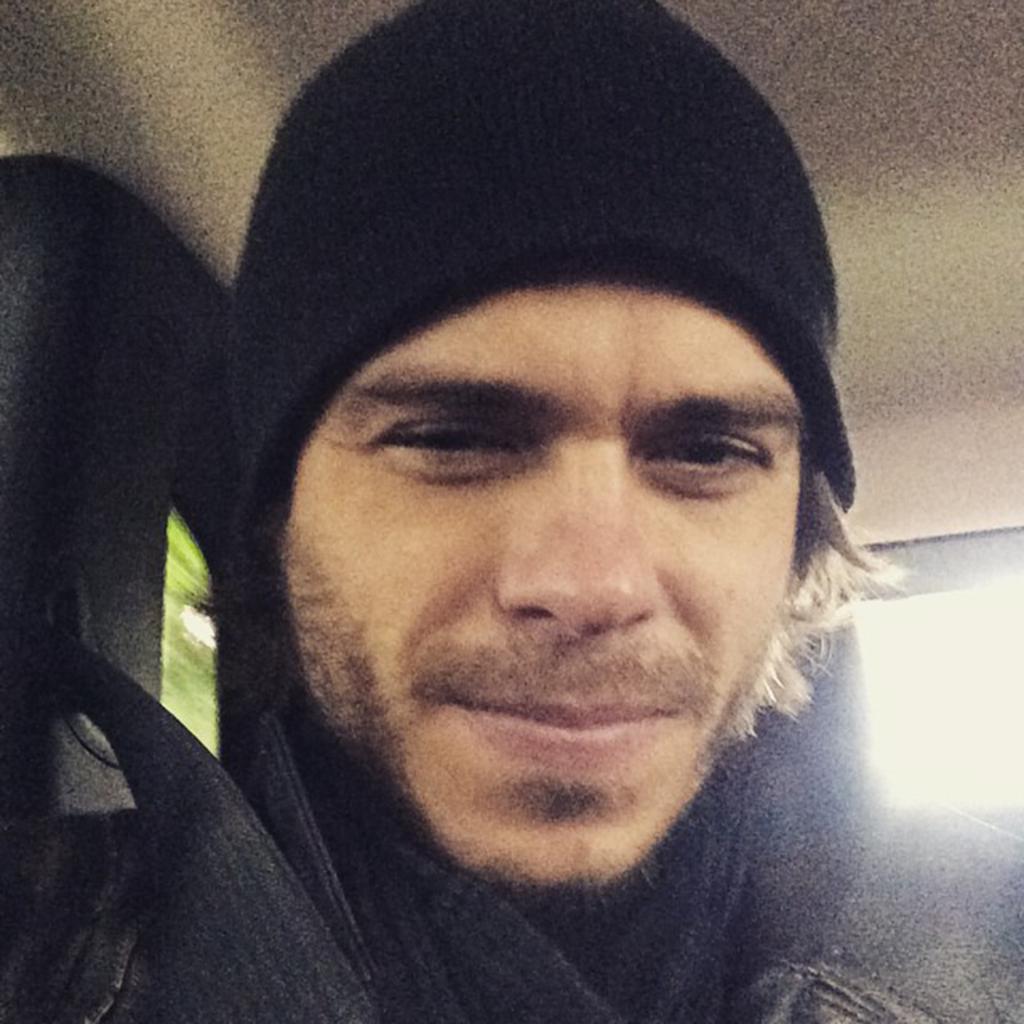 Matthew Lawrence wearing a black beanie in a selfie.