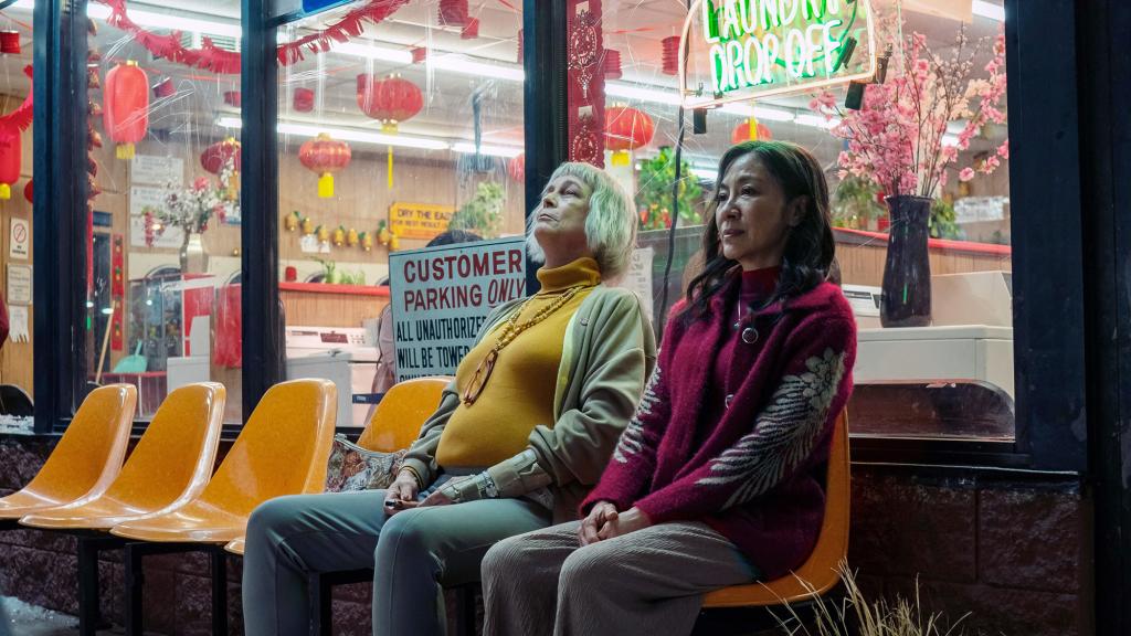 Michelle Yeoh and Jamie Lee Curtis in "Everything Everywhere All at Once."