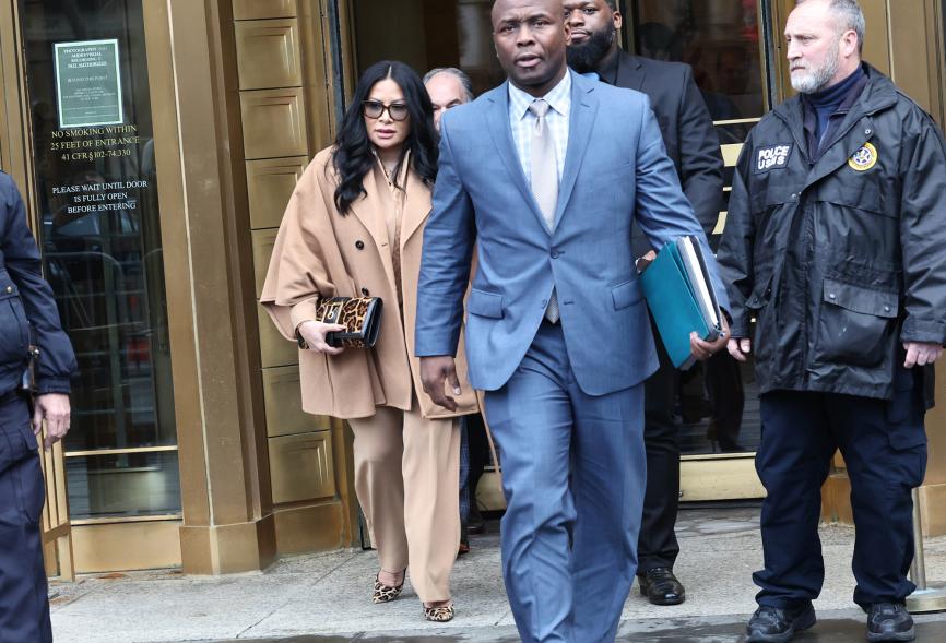 Jen Shah leaving the NYC courthouse on Jan. 6