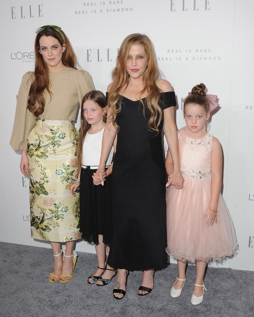 Lisa Marie Presley and her three daughters.