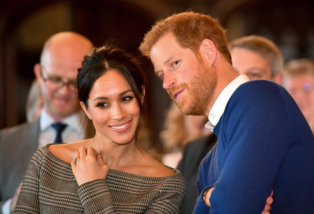 Prince Harry and Meghan Markle in Wales in 2018.