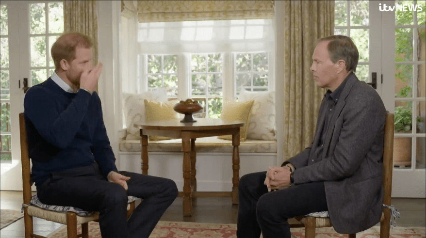 Harry sat down with ITV presenter Tom Bradby.