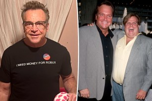 Tom Arnold split with Arnold and Chris Farley.