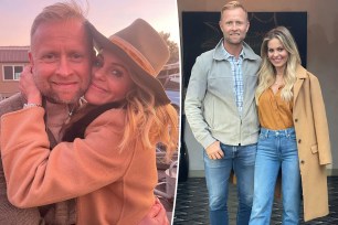 Split images of Candace Cameron Bure and her husband Valeri Bure.