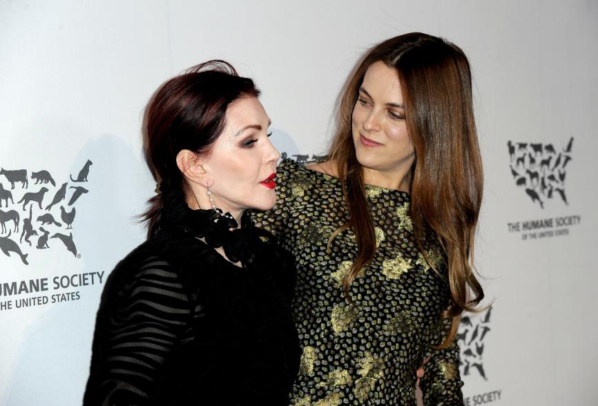 Priscilla Presley (L) and Riley Keough