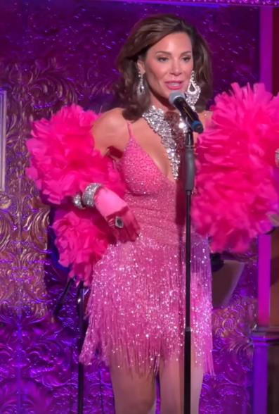 Luann de Lesseps performing at her cabaret show.