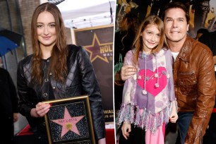 A split of Karsen Liotta at Ray Liotta's Hollywood Walk of Fame ceremony and one of her with Ray when she was younger.