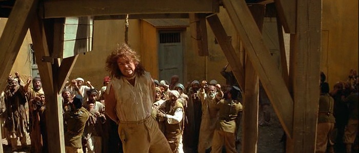 Brendan Fraser in an execution scene in "The Mummy."