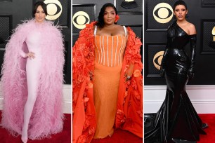 Kacey Musgraves, Lizzo and Doja Cat on the Grammys 2023 red carpet.